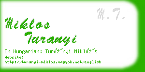 miklos turanyi business card